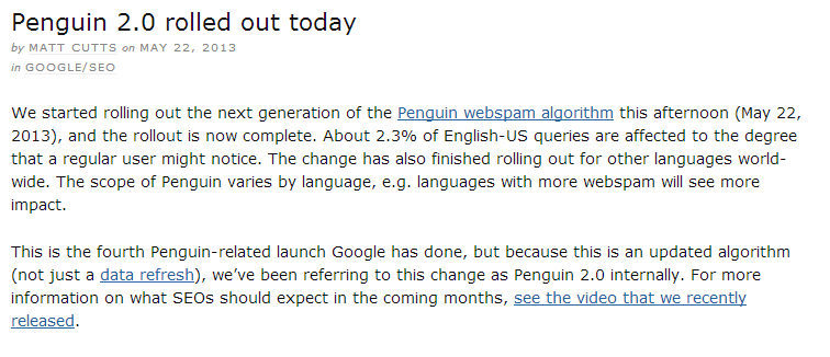 Google Rolls Out Penguin 2.0 on Vesak Day